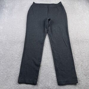 J Jill Pants Womens Medium‎ Tall Grey Ponte Slim Leg Career Casual Stretchy
